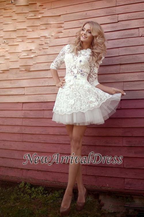white summer wedding dress QW8009