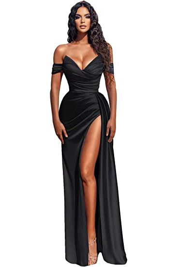 Sexy Off-the-Shoulder Satin Mermaid Prom Dress with Detachable Tail-newarrivaldress