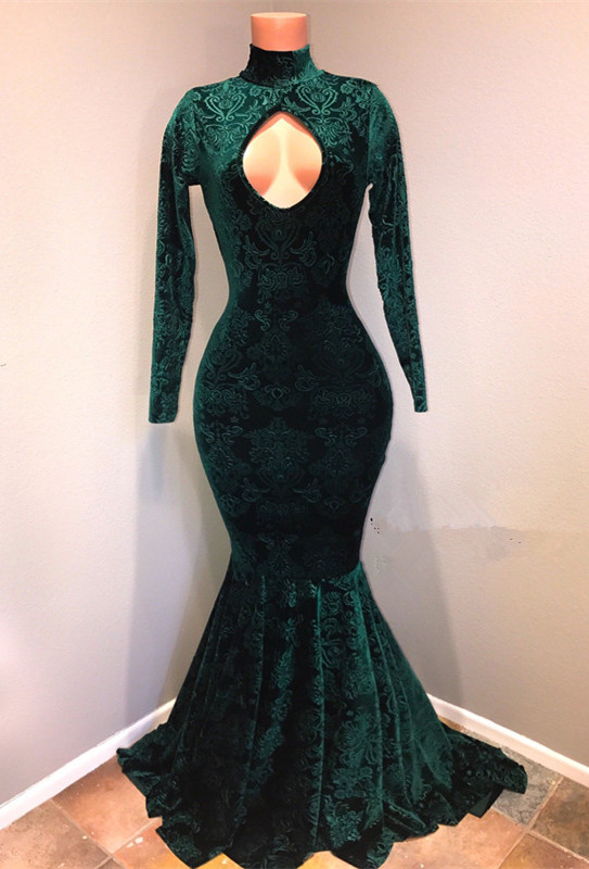 High Neck Velvet Mermaid Prom Dresses |Prom Dresses BA8867-newarrivaldress
