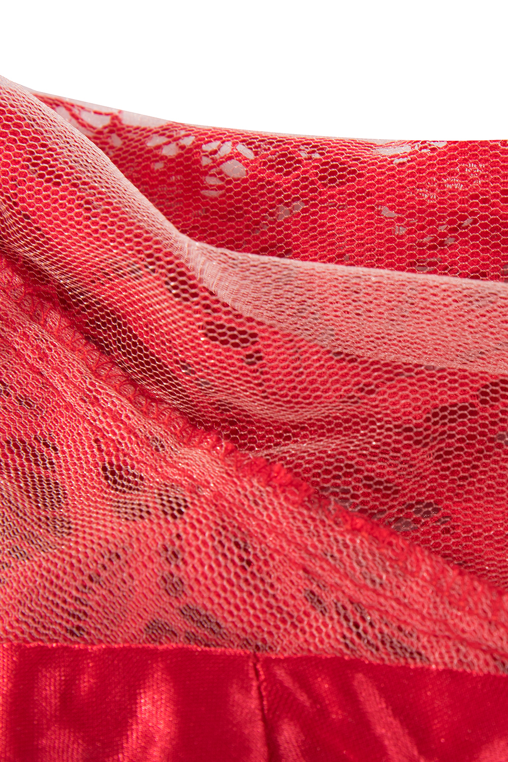 Elegant V-neck Short Sleeves Lace Dresses with Bow Sash-newarrivaldress