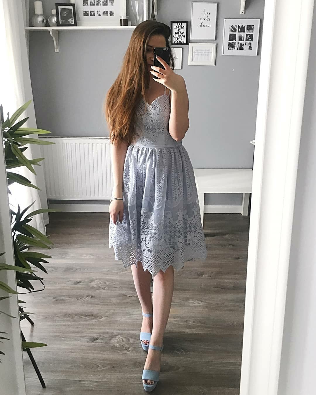 Delicate Lace A-line Spaghetti Strap Homecoming Dress | 2021 Short Party Gown-newarrivaldress