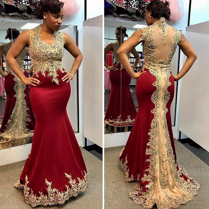 Glamorous Mermaid Long Sleeveless Sweep Train Prom Dress | Plus Size Prom Dress BA6950-newarrivaldress