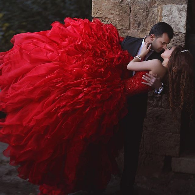 Sexy red Sweetheart Organza Prom DressesAppliques Ball Gown TD023-newarrivaldress