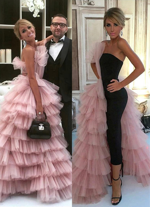 Tulle Designer Mermaid Long Glamorous Layer Evening Dress-newarrivaldress