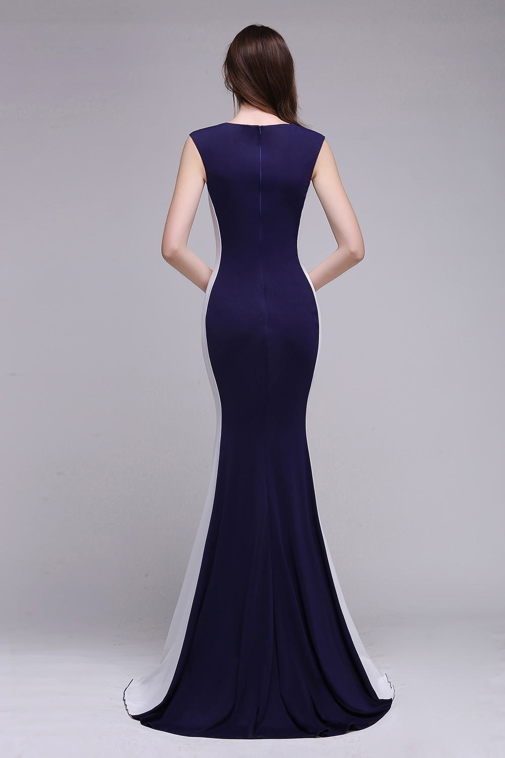 CAMILA | Mermaid Long Dark Navy Simple Prom Gowns-newarrivaldress