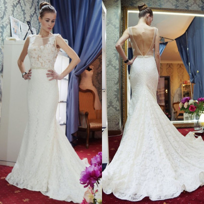 Gorgeous Mermaid Backless New Arrival Sleeveless Wedding Dress-newarrivaldress