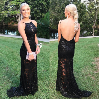 Sexy Lace SleevelessProm Dress Backless Long Party Gowns ba9621-newarrivaldress