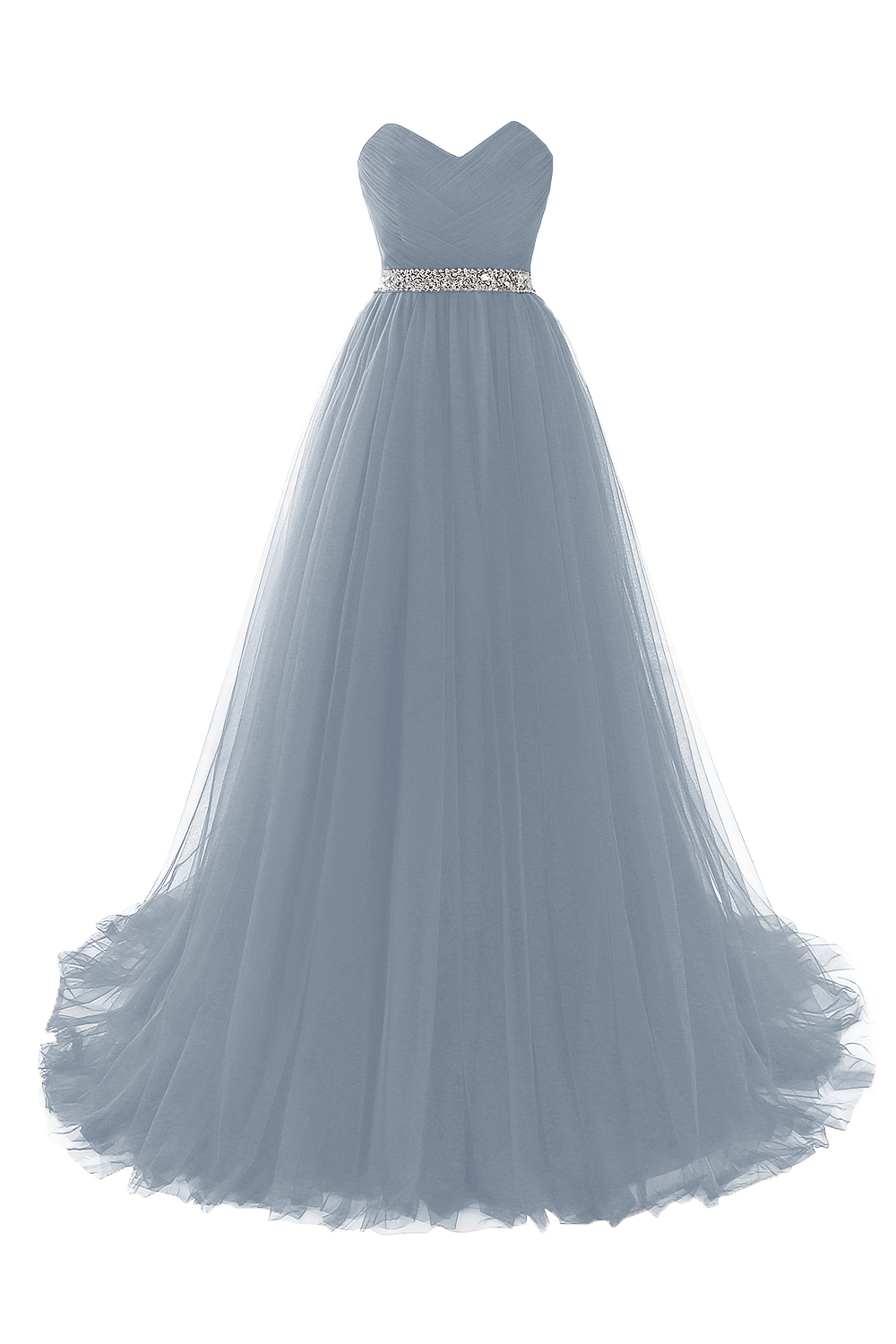 Custom Made Fluffy Tulle A-line Sweetheart Burgundy Prom Dresses With Beads Belt-newarrivaldress