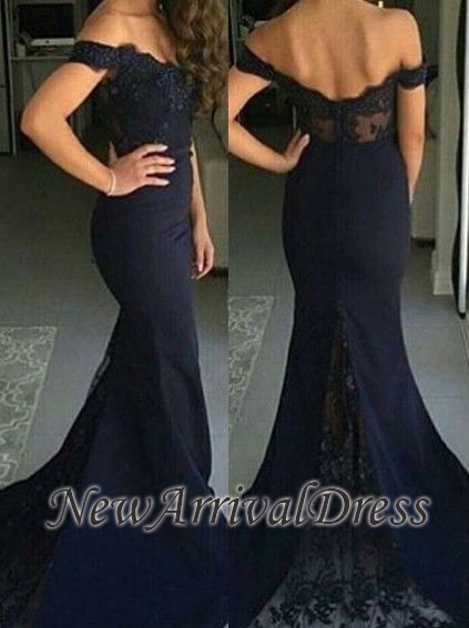 Sexy Mermaid Lace Off-the-Shoulder Beading Bridesmaid Dresses-newarrivaldress