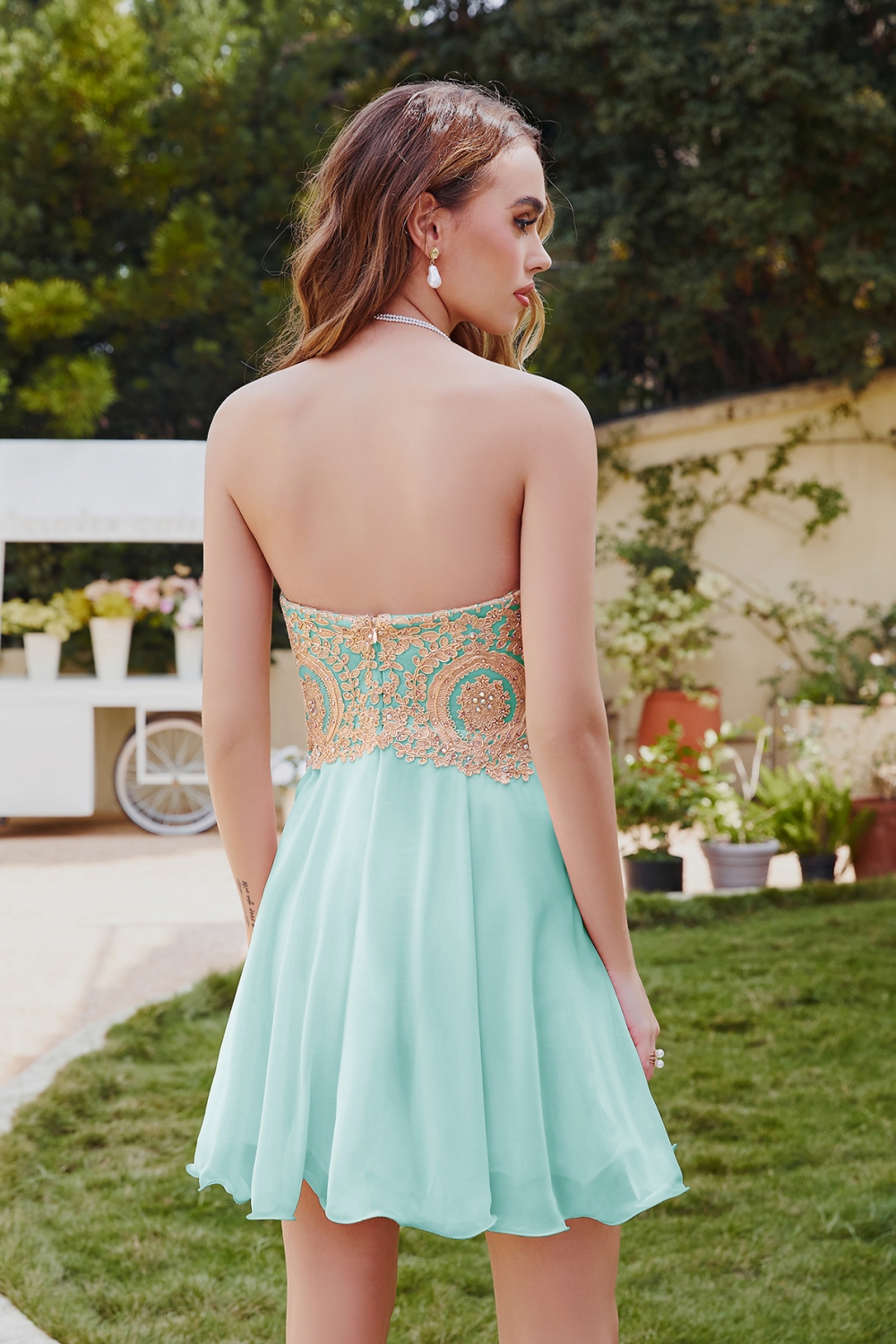 Appliques Short SweetheartMini Homecoming Dresses-newarrivaldress