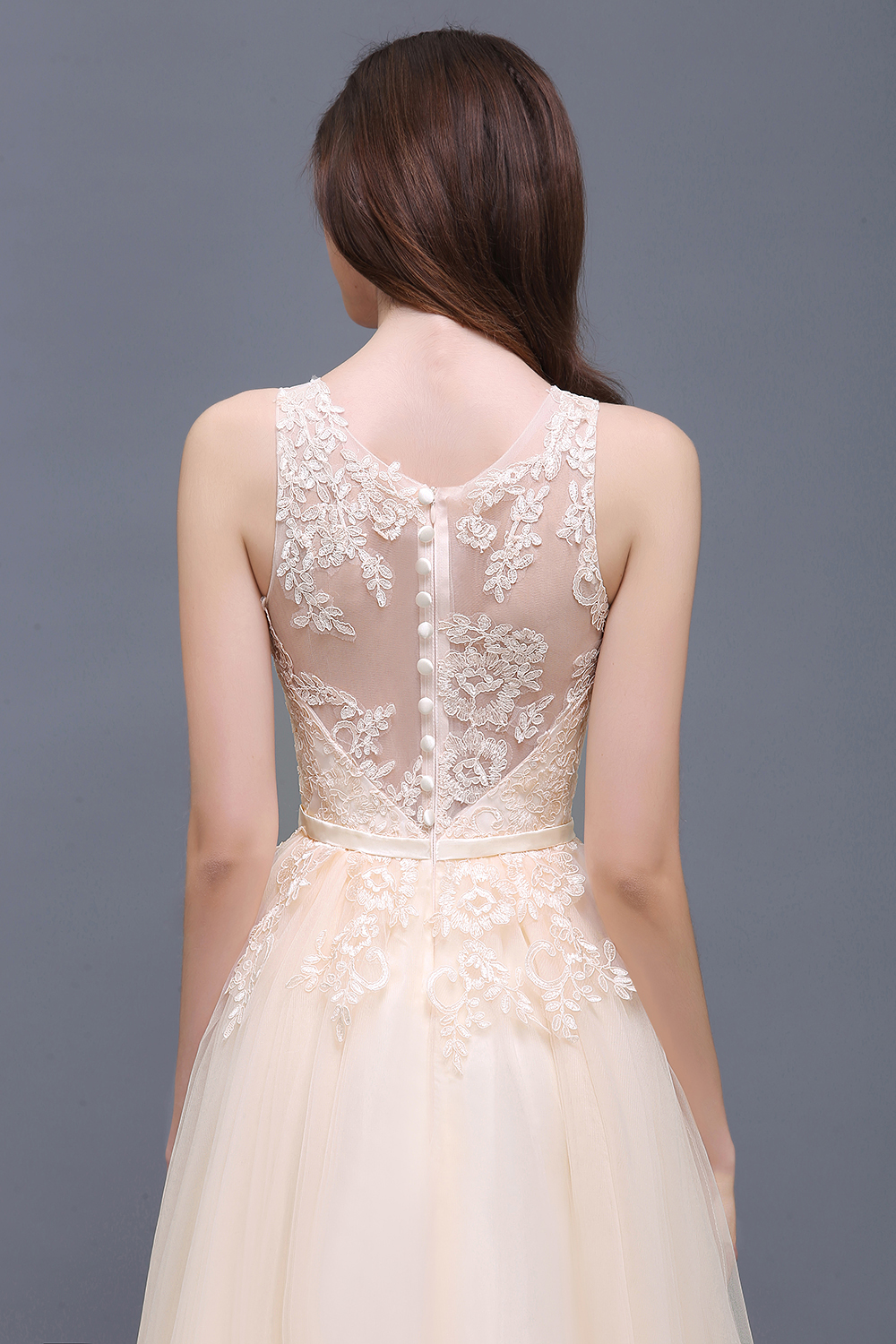 ATHENA | A-line Floor-Length Tulle Prom Dress With Lace-newarrivaldress