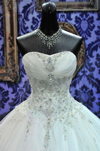 New Ball Gown Crystals Princess Wedding Dresses Sweetheart Neck -up Back Luxury Wedding Gowns-newarrivaldress
