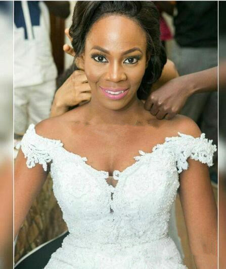 Beautiful Lace Sexy Off The Shoulder Mermaid Tulle Wedding Dresses-newarrivaldress