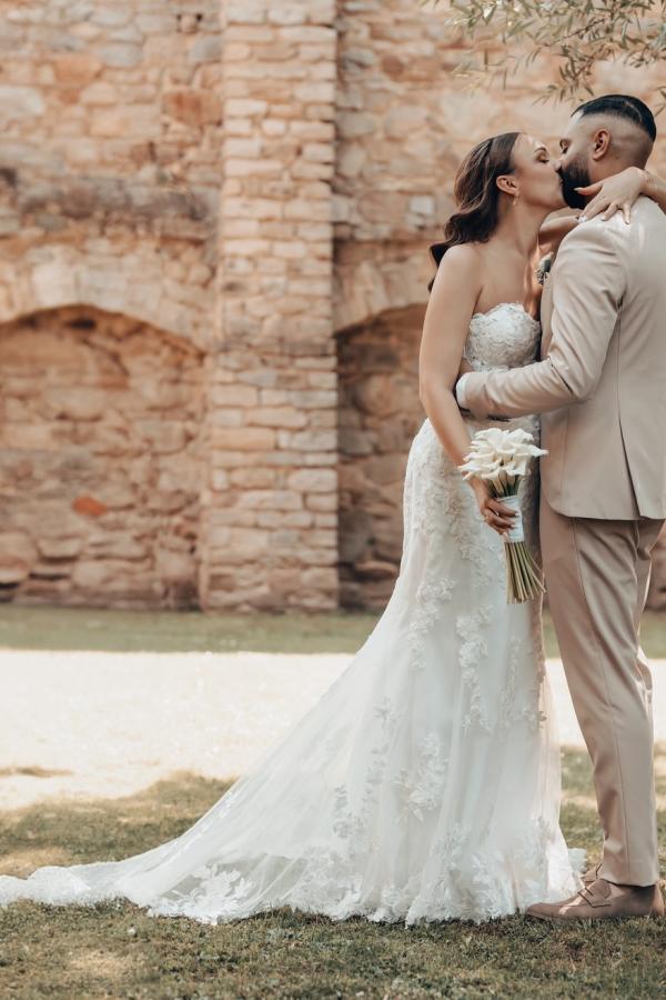 Glamorous Sweetheart Floral Lace Wedding Dresses Sleeveless Tulle Mermaid Bridal Dress-newarrivaldress