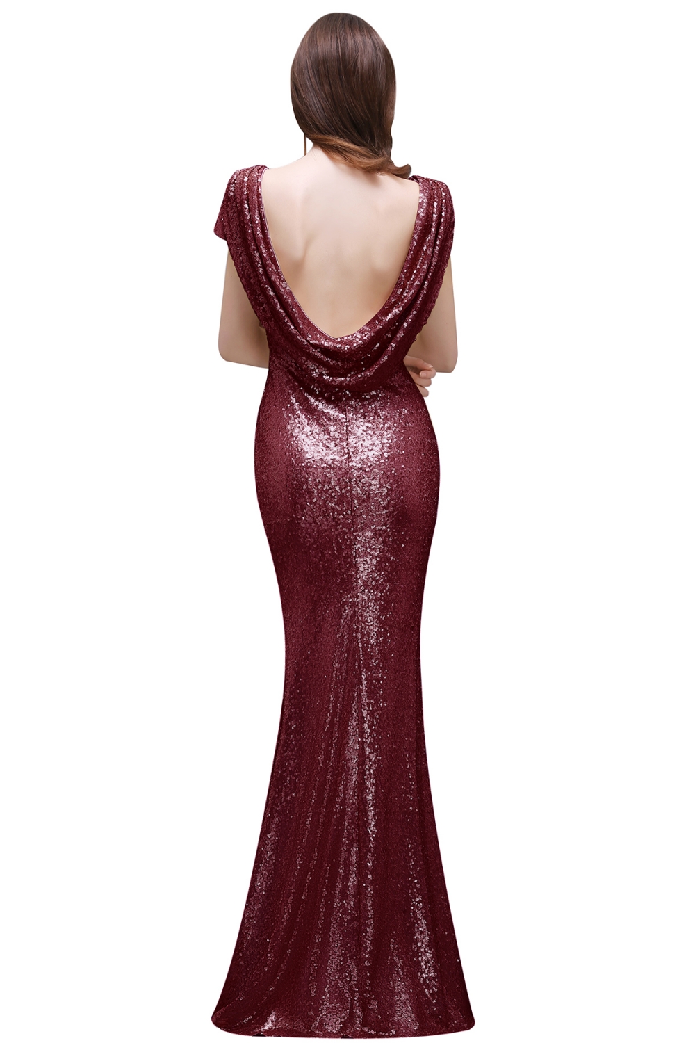Women Sparkly Rose Gold Long Sequins Bridesmaid Dresses Prom/Evening Gowns-newarrivaldress