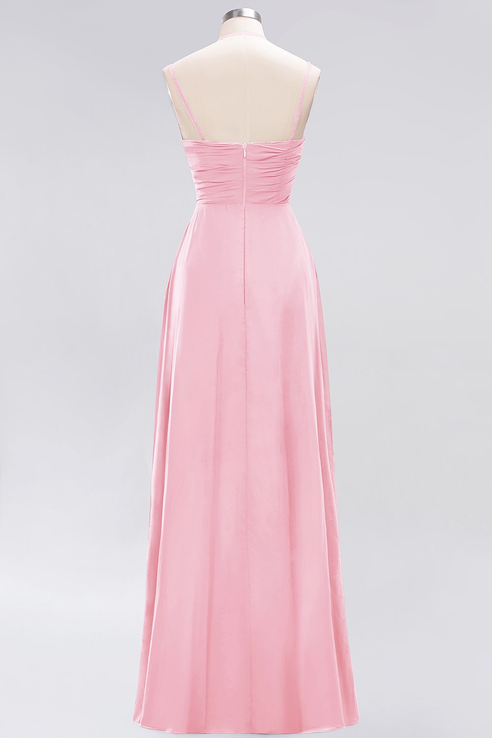 A-line Chiffon Spaghetti Straps Sleeveless Ruffles Floor-Length Bridesmaid Dresses-newarrivaldress