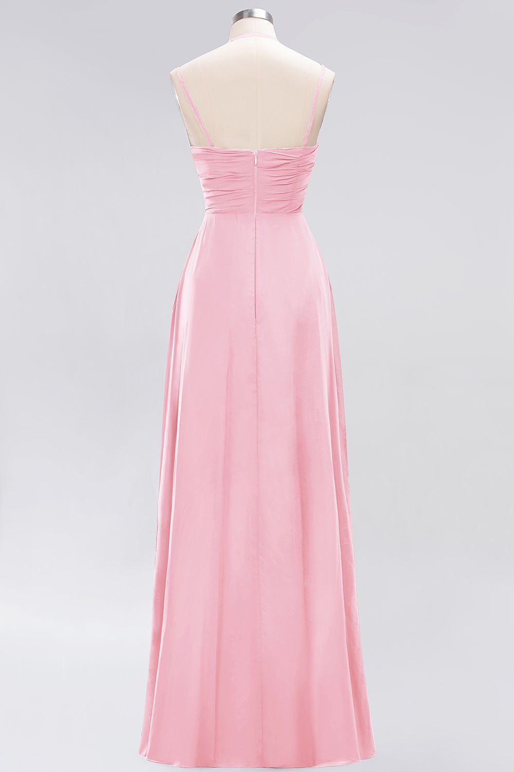 A-line Chiffon Spaghetti Straps Sleeveless Ruffles Floor-Length Bridesmaid Dresses-newarrivaldress