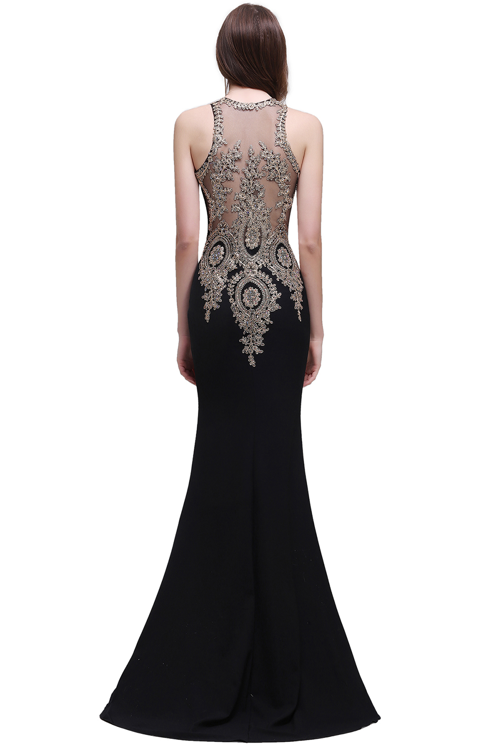 BROOKLYNN | Mermaid Black Prom Dresses with Lace Appliques-newarrivaldress