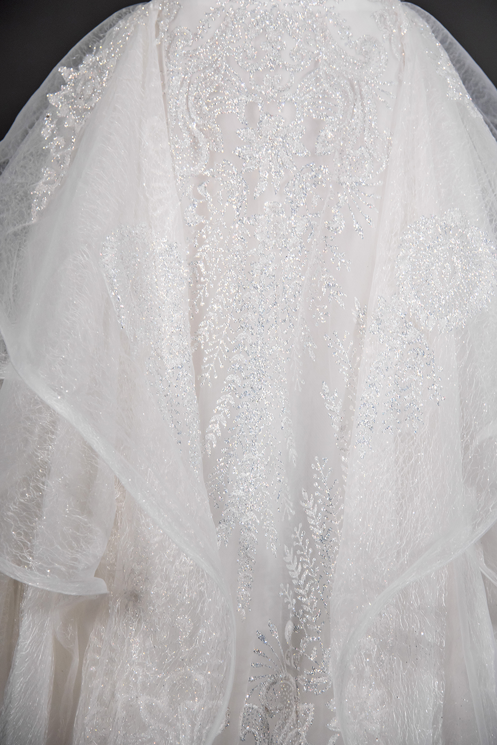 Off-the-Shoulder Beadings Ball Gown Glitter Long Wedding Dress Lace-up Design-newarrivaldress