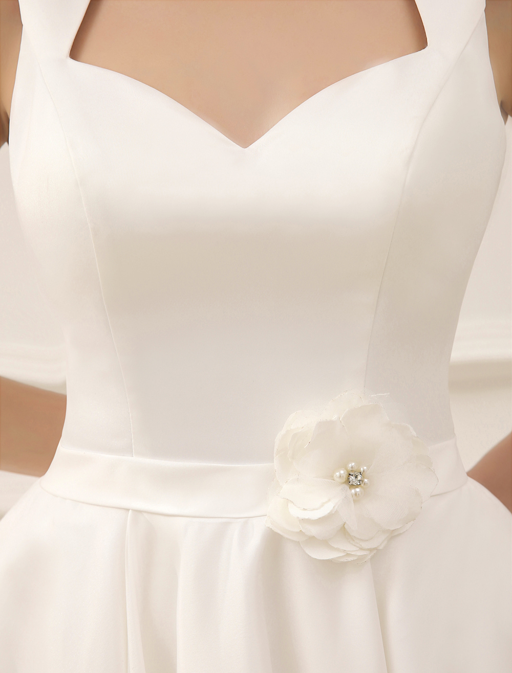 Short Wedding Dresses Satin 1950'S Vintage Bridal Queen Dress Exclusive-newarrivaldress