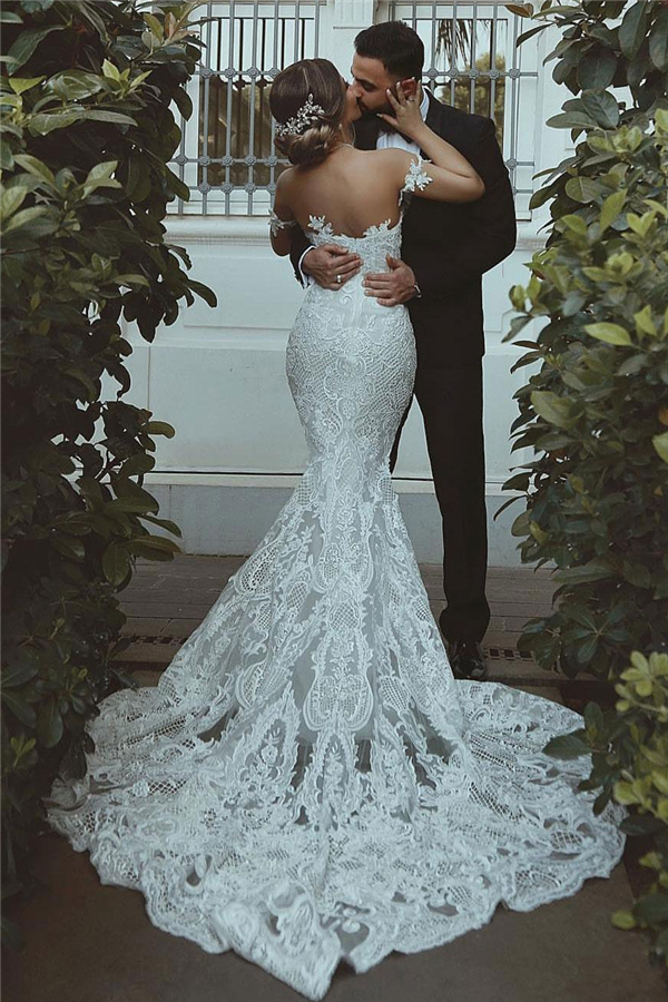 Sexy Mermaid Wedding Dresses | Court Train Sweetheart Bridal Gowns with Long Train-newarrivaldress