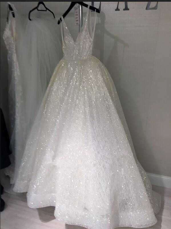 Sparkling Sequins Open Back Long Formal Dresses | Sleeveless Wedding Dresses-newarrivaldress