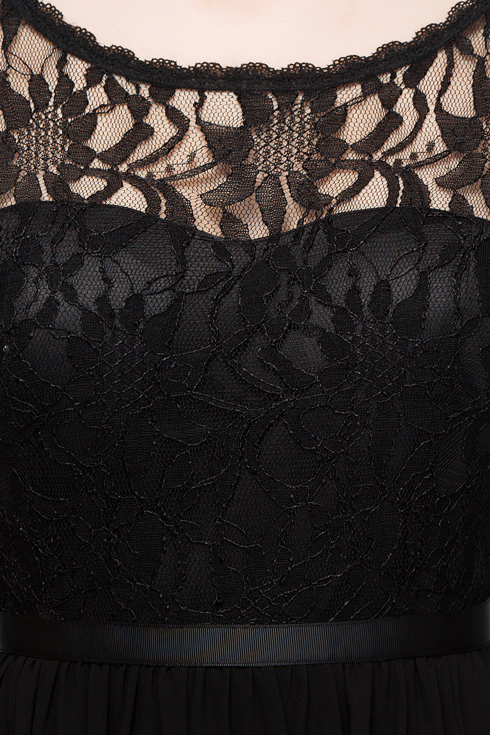 REBECCA | A-line Short Scoop Lace Top Chiffon Bridesmaid Dresses-newarrivaldress