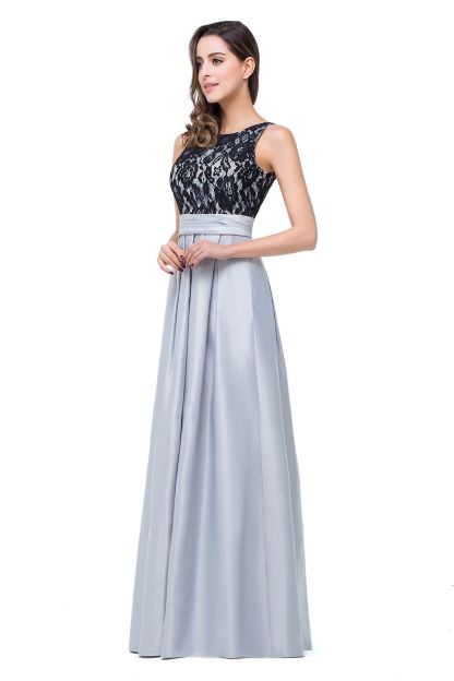 ELLIE | A-line Floor-length Crew Chiffon Lace Bridesmaid Dresses-newarrivaldress