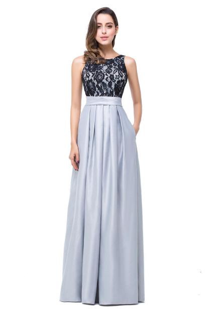 ELLIE | A-line Floor-length Crew Chiffon Lace Bridesmaid Dresses-newarrivaldress