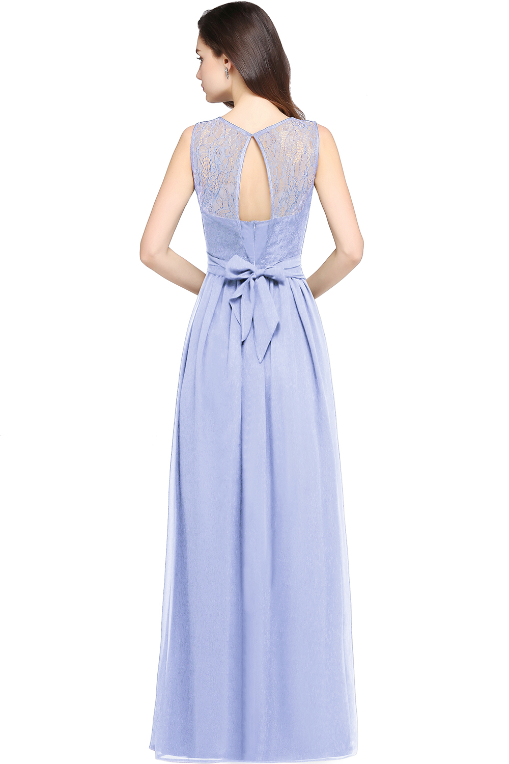Elegant A-line Floor-length Chiffon Simple Evening Dress Sleeveless-newarrivaldress