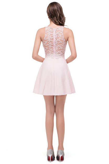 HARMONI | Cute A-line Crew Mini Bridesmaid Dresses With Applique-newarrivaldress