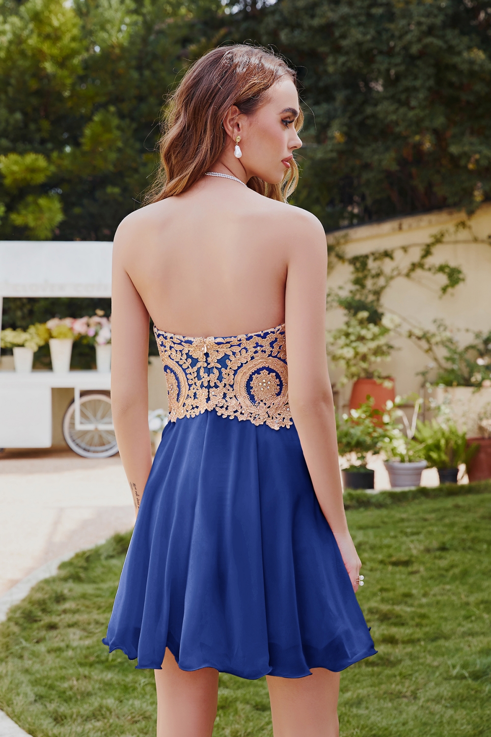 Appliques Short SweetheartMini Homecoming Dresses-newarrivaldress