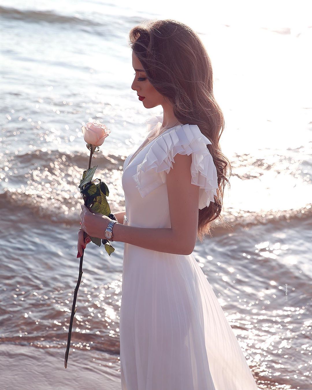 A-line Chiffon V-neck Wedding Dresses | Sexy Short Sleeve Floor Length Tulle Bridal Gowns-newarrivaldress