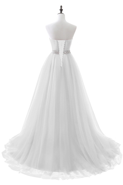 Custom Made Fluffy Tulle A-line Sweetheart Burgundy Prom Dresses With Beads Belt-newarrivaldress