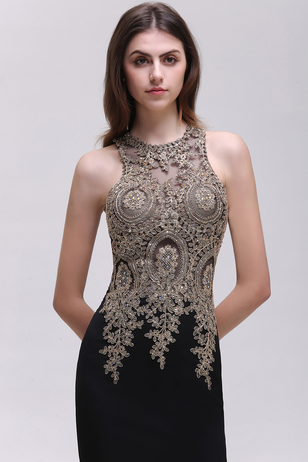 BROOKLYNN | Mermaid Black Prom Dresses with Lace Appliques-newarrivaldress