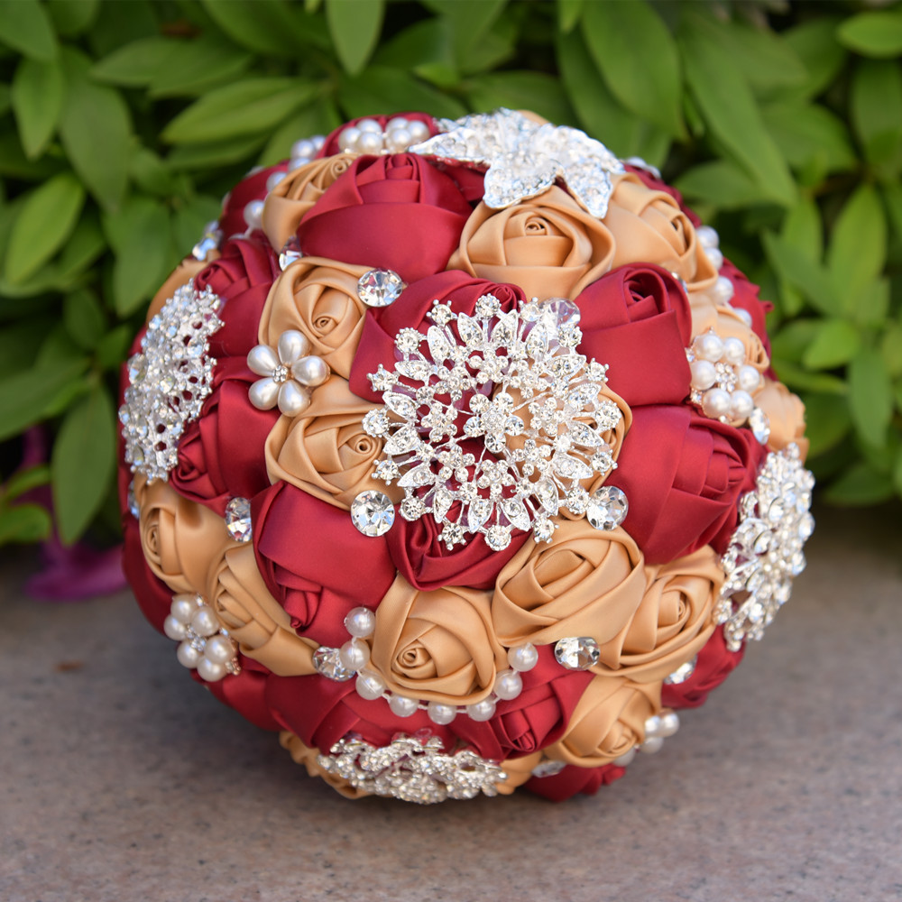 Stunning Beading Wedding Bouquet in Multiple Colors-newarrivaldress