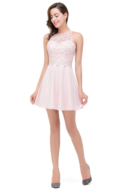 HARMONI | Cute A-line Crew Mini Bridesmaid Dresses With Applique-newarrivaldress