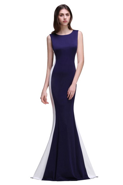 CAMILA | Mermaid Long Dark Navy Simple Prom Gowns-newarrivaldress