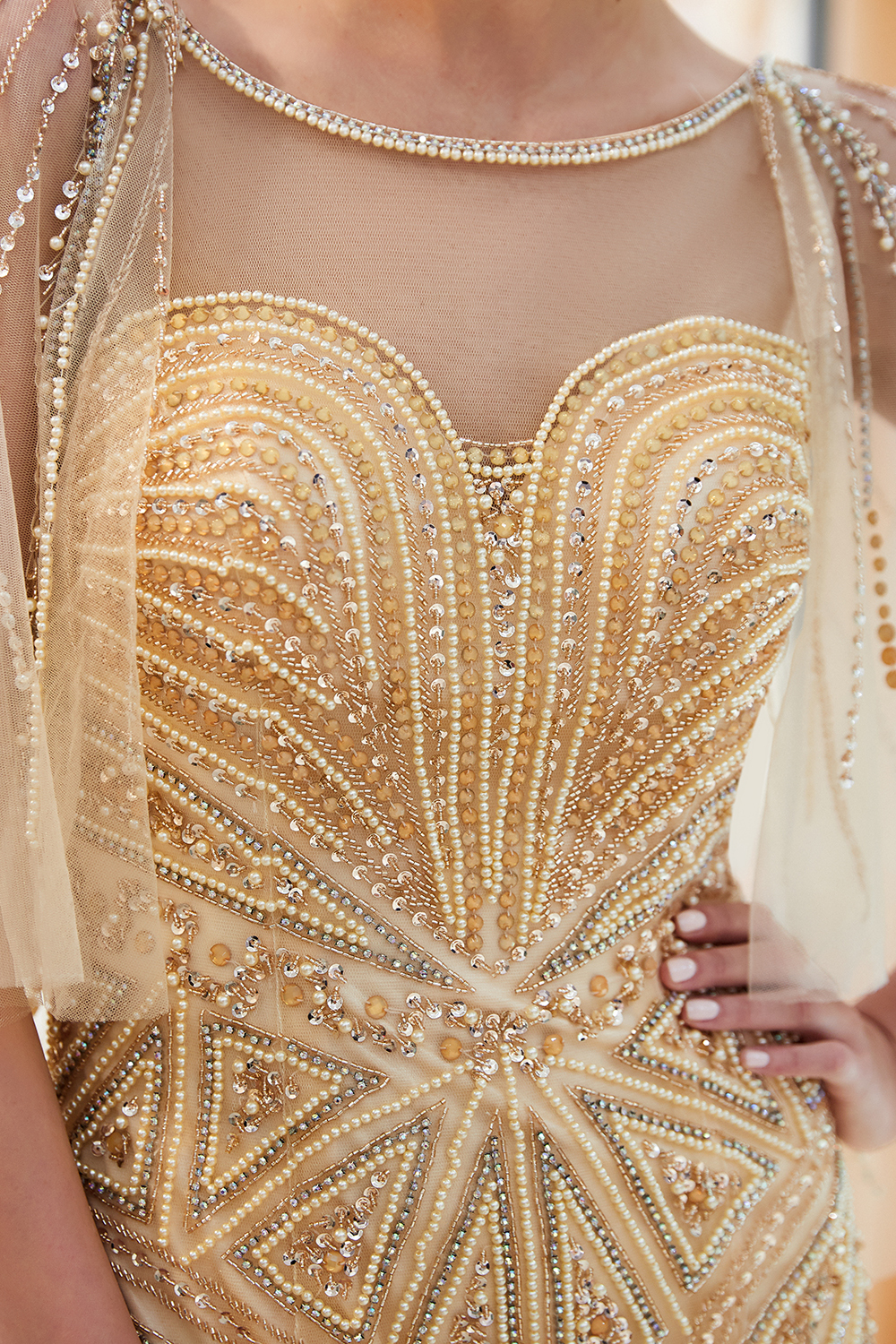 Illusion Neckline Mermaid Sweetheart Sequins Beading Evening Dresses-newarrivaldress