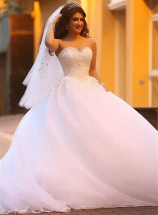 Sweetheart Appliques Ball Bridal GownNew Arrival Lace Up Elegant Wedding Dresses with Beadings-newarrivaldress