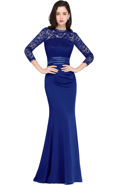 ARIANNA | Sheath High Neck Black Elegant Evening Dresses with Lace-newarrivaldress