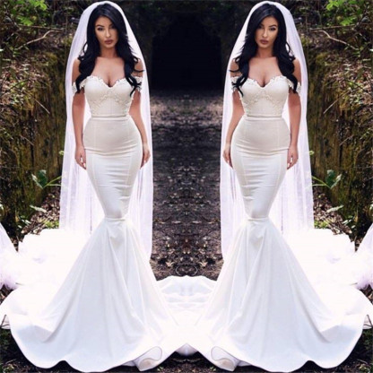 Sexy Off The Shoulder Wedding Dresses | Mermaid Court Train Bride Dresses 2021-newarrivaldress