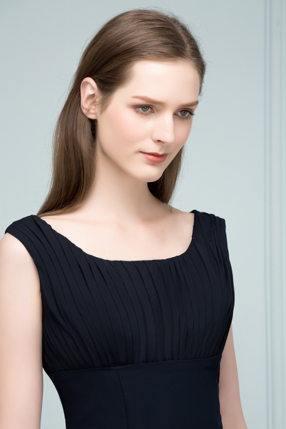 SUZANNE | A-line Tea Length Sleeveless Ruffled Chiffon Bridesmaid Dresses-newarrivaldress