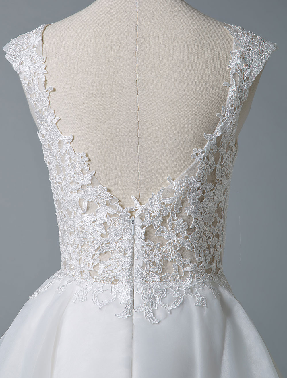 Wedding Dresses 2021 A Line Jewel Neck Sleeveless Natural Waist Tulle Short Bridal Dress-newarrivaldress