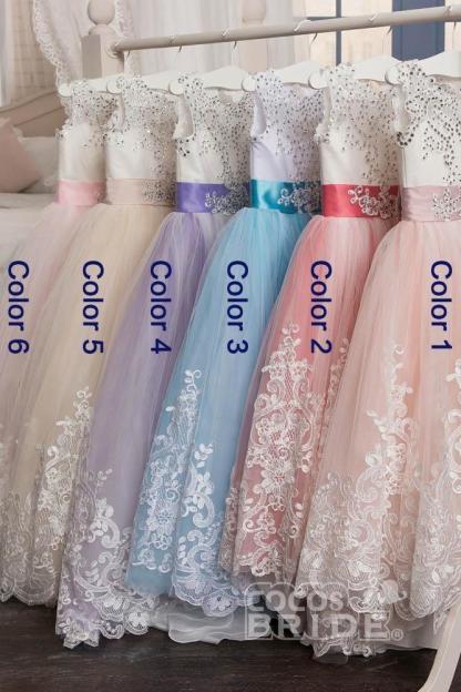 Scoop Neck Sleeveless Ball Gown Flower Girls Dress-newarrivaldress
