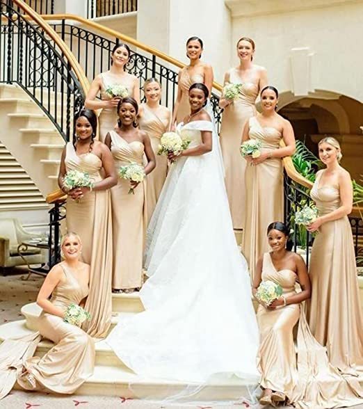 Stunning Satin One Shoulder evening Dress Mermaid Long Party Dres with Cape-newarrivaldress