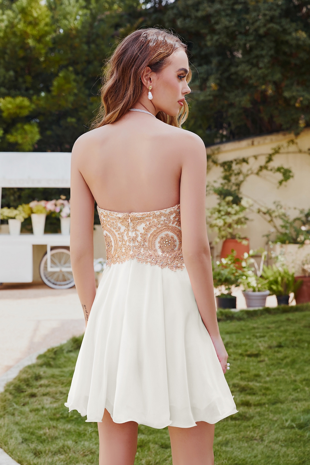 Appliques Short SweetheartMini Homecoming Dresses-newarrivaldress