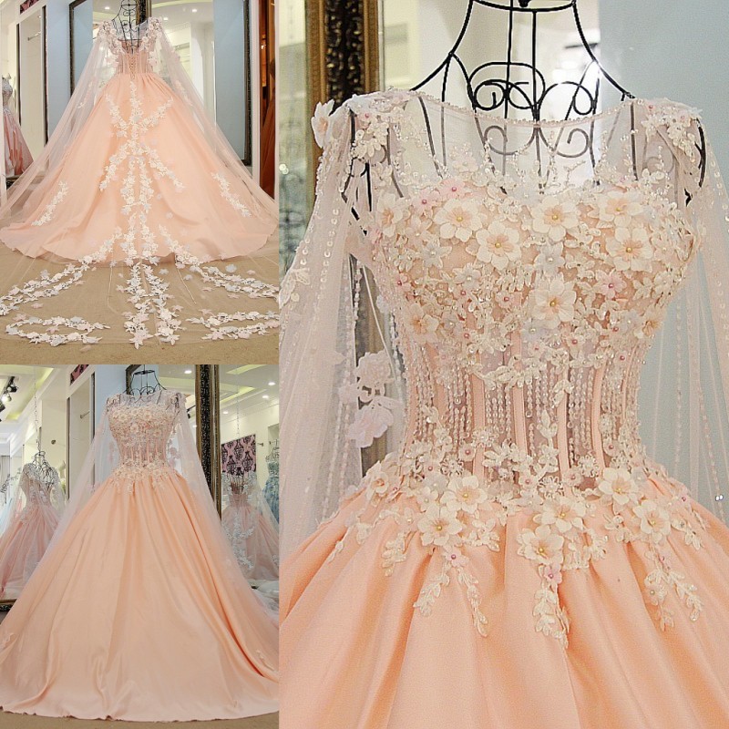Stunning Floor-Length Appliques Sweep Train A-Line Tulle Beading Prom Dresses-newarrivaldress