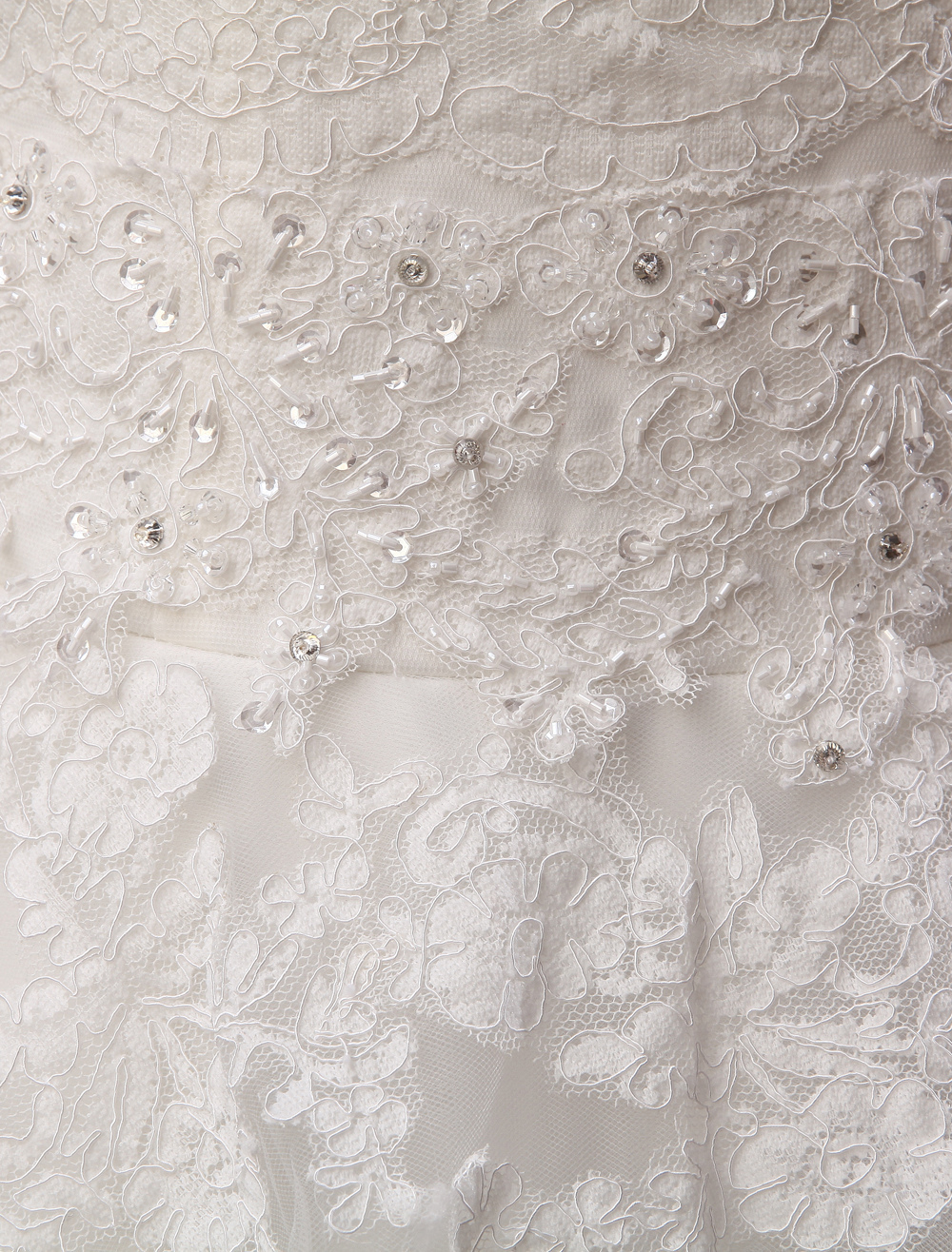 Floor-Length White Bridal Ball Gown Wedding Gown With Sweetheart Neck Applique-newarrivaldress