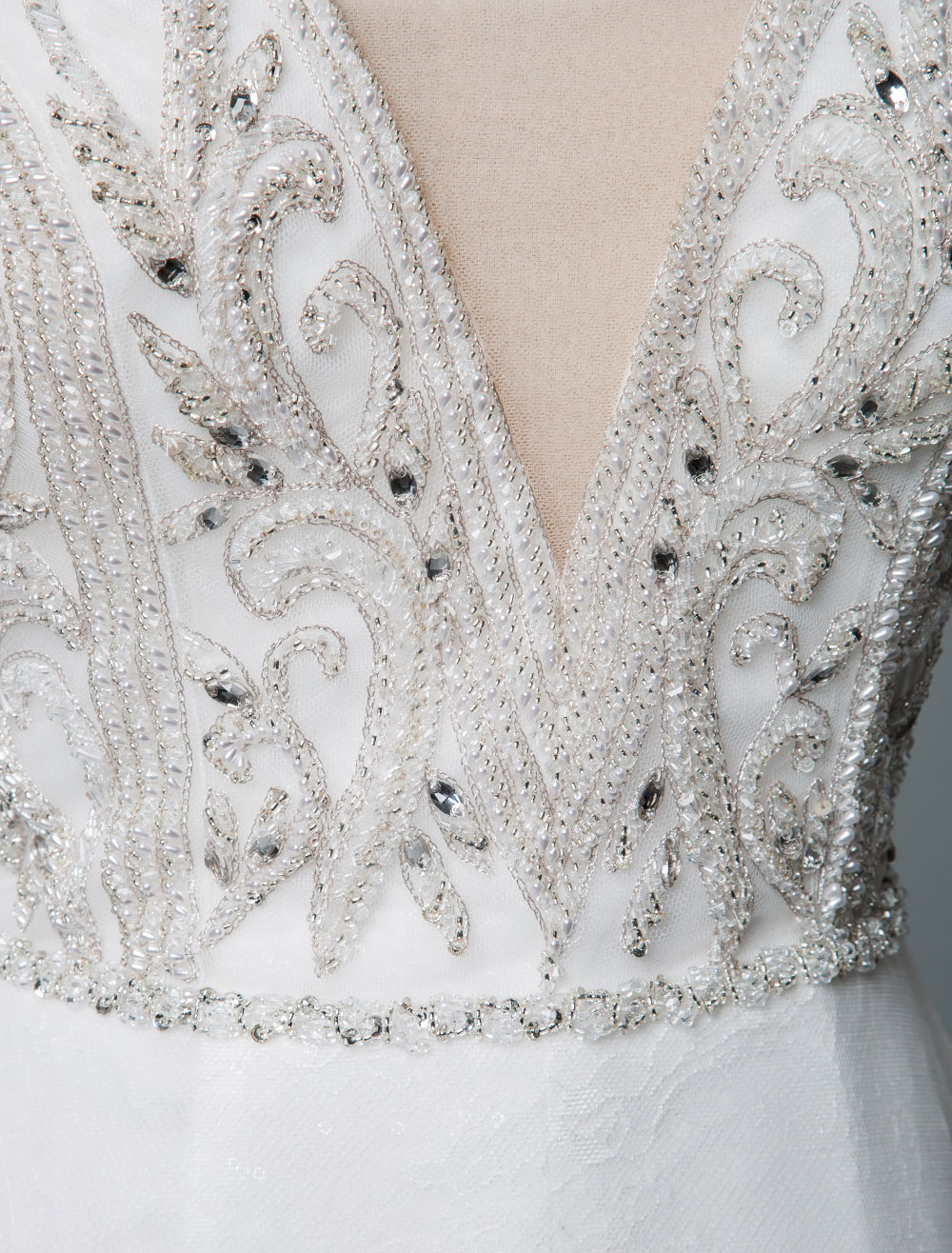 Beach Wedding Dress A Line Sleeveless V Neck High Split Floor Length Backless Sexy Bridal Gown-newarrivaldress